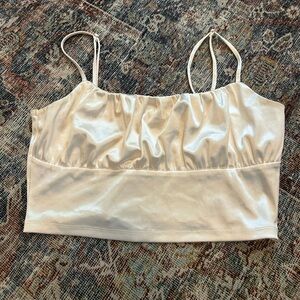 Satin Cropped Tank
